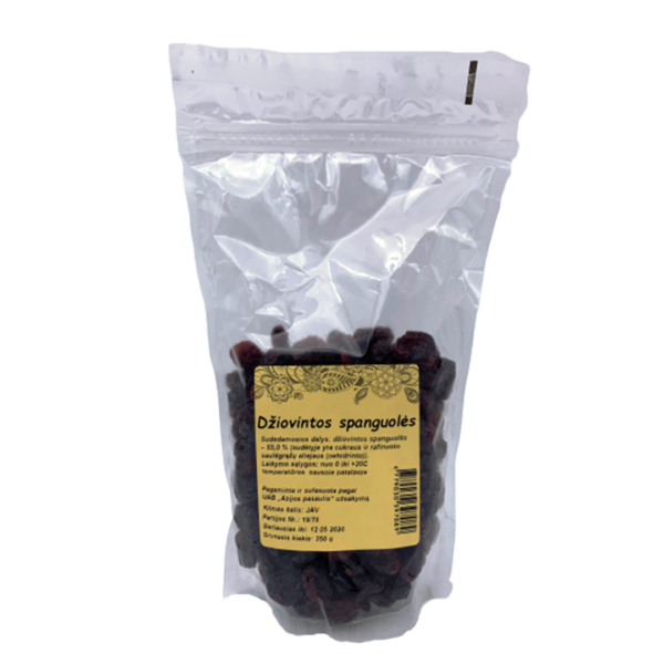 Dzērvenes kaltētas, 250 g