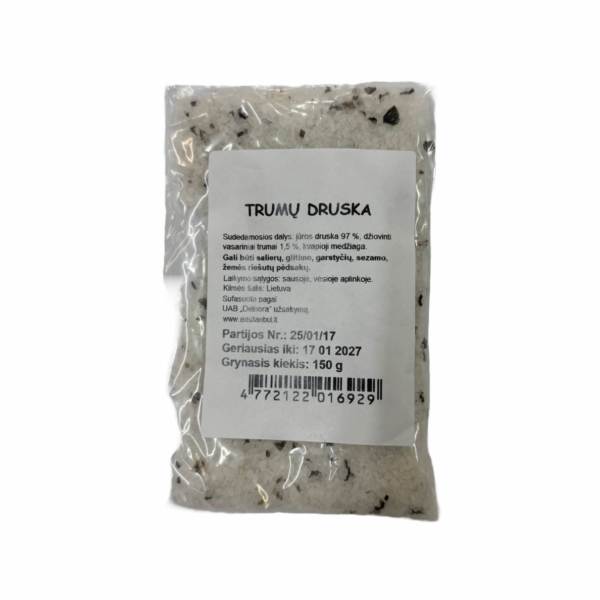 Trumų Druska (Su Vasariniais Trumais) | 150 g, Prabangus Prieskonis, Gurmaniškiems Patiekalams
