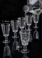 Klasikiniai degtinės stikliukai ant kojelės „Lafitnik“ | 40 ml, 6 vnt. rinkinys