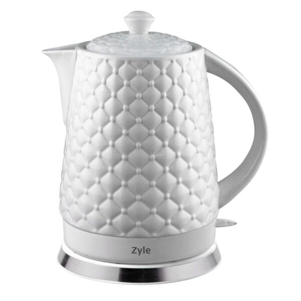 ZYLE Keramikas tējkanna ZY15KW | 1,5 l, 1200 W, balta, bez toksīniem, klusa darbība
