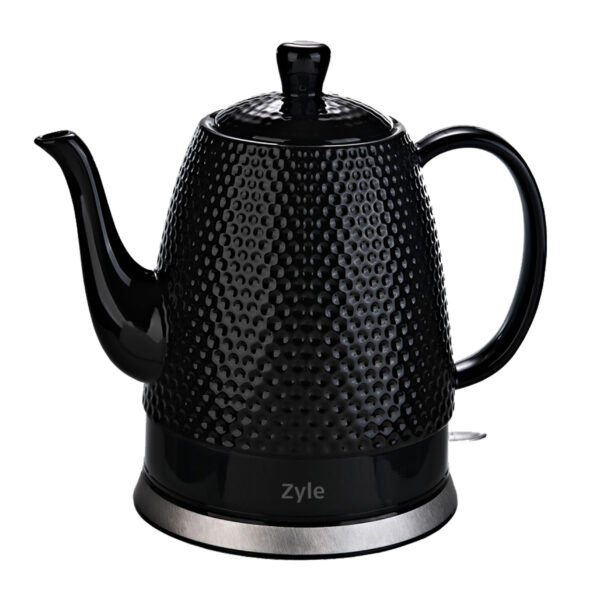 ZYLE Keramikas Tējkanna ZY17KWS | 1,5 L, 1200 W, Balta/Sudraba, Bez Toksīniem