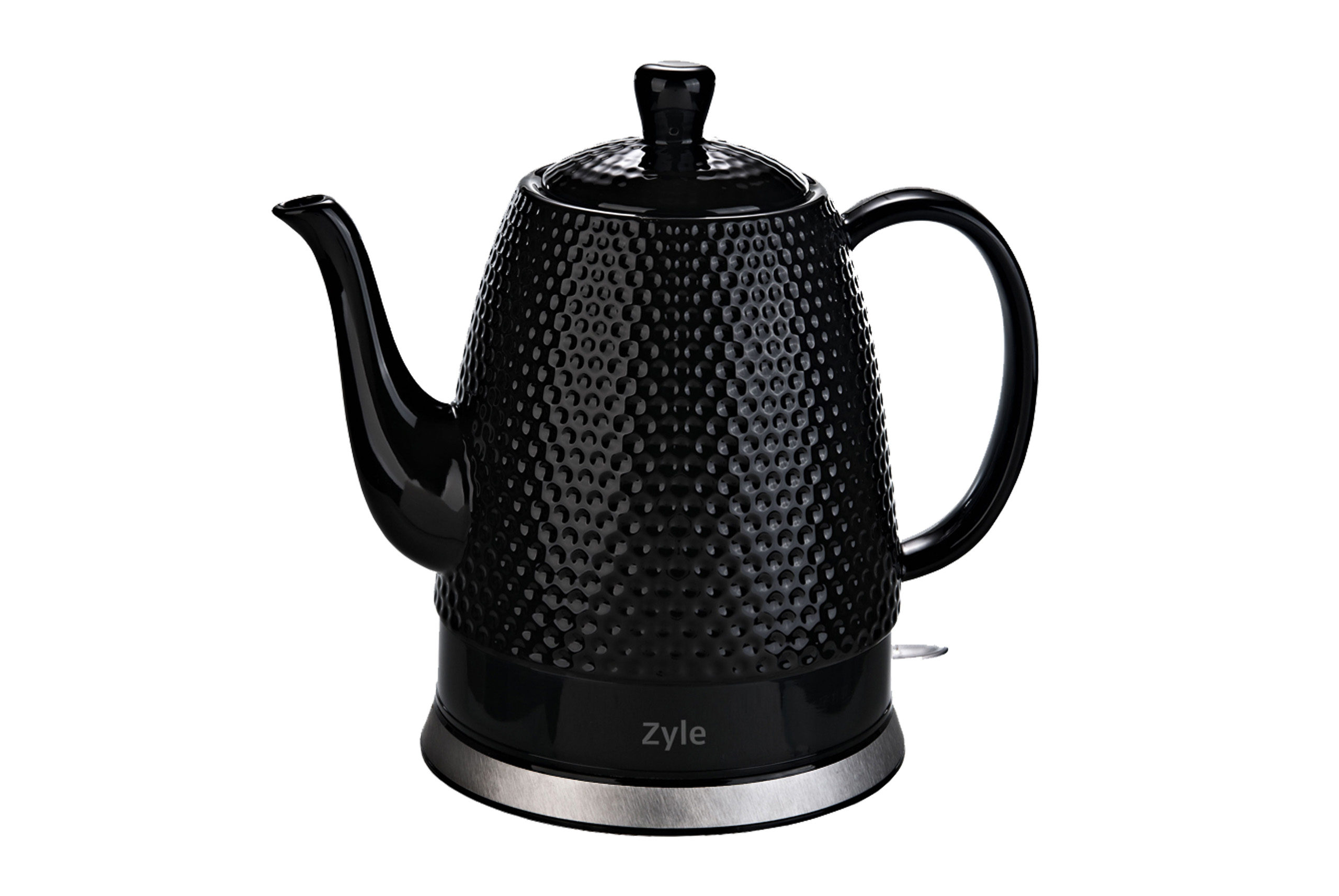 virdulys-ZY17KWS ZYLE Keramikas Tējkanna ZY17KWS | 1,5 L, 1200 W, Balta/Sudraba, Bez Toksīniem - Image 1