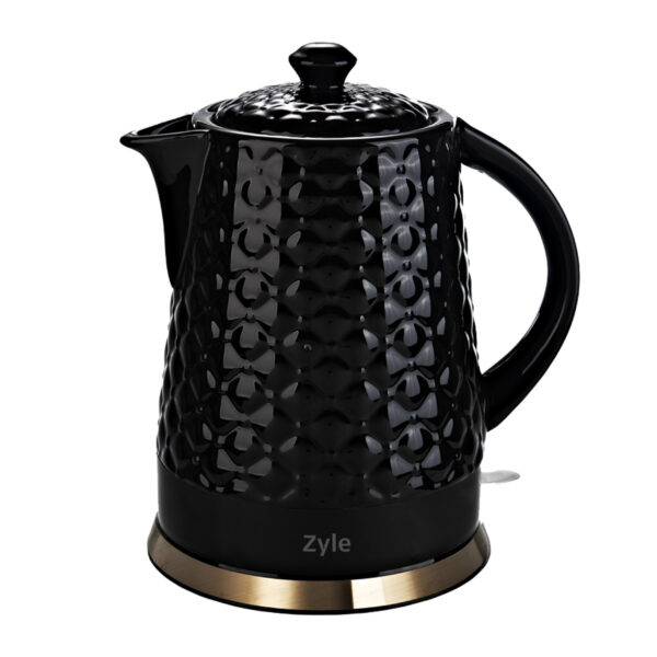 ZYLE Keramikas tējkanna ZY18KWG | 1,5 l, 1200 W, balta/zelta, bez toksīniem
