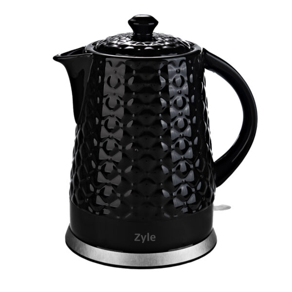 ZYLE Keramikas tējkanna ZY18KWS | 1,5 L, 1200 W, balta/sudraba, bez toksīniem