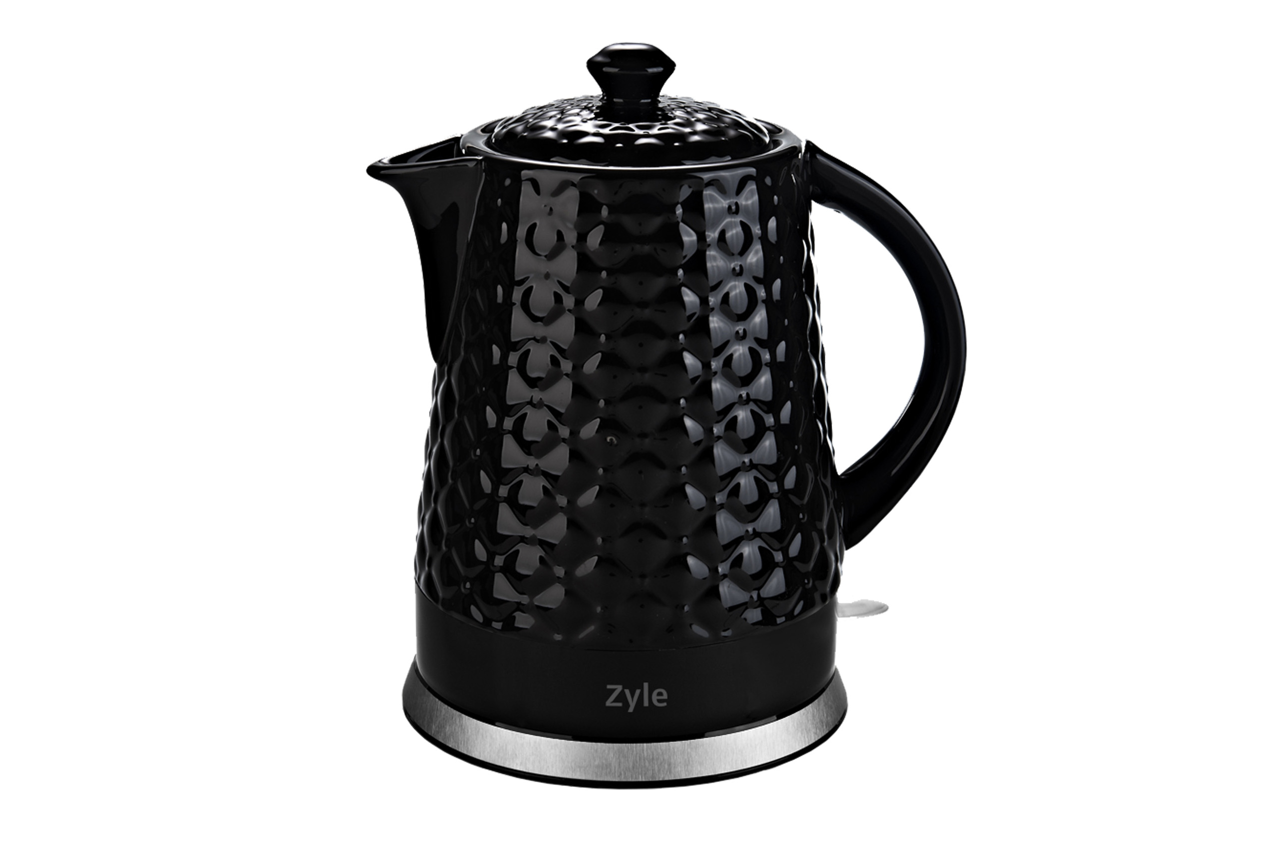 virdulys-ZY18KWS ZYLE Keramikas tējkanna ZY18KWS | 1,5 L, 1200 W, balta/sudraba, bez toksīniem - Image 1