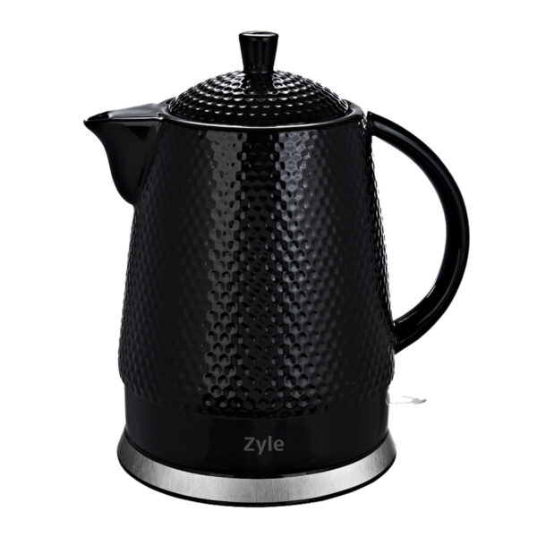 ZYLE Keramikas Tējkanna ZY19KWS | 1,5 L, 1200 W, Balta/Sudraba, Bez Toksīniem