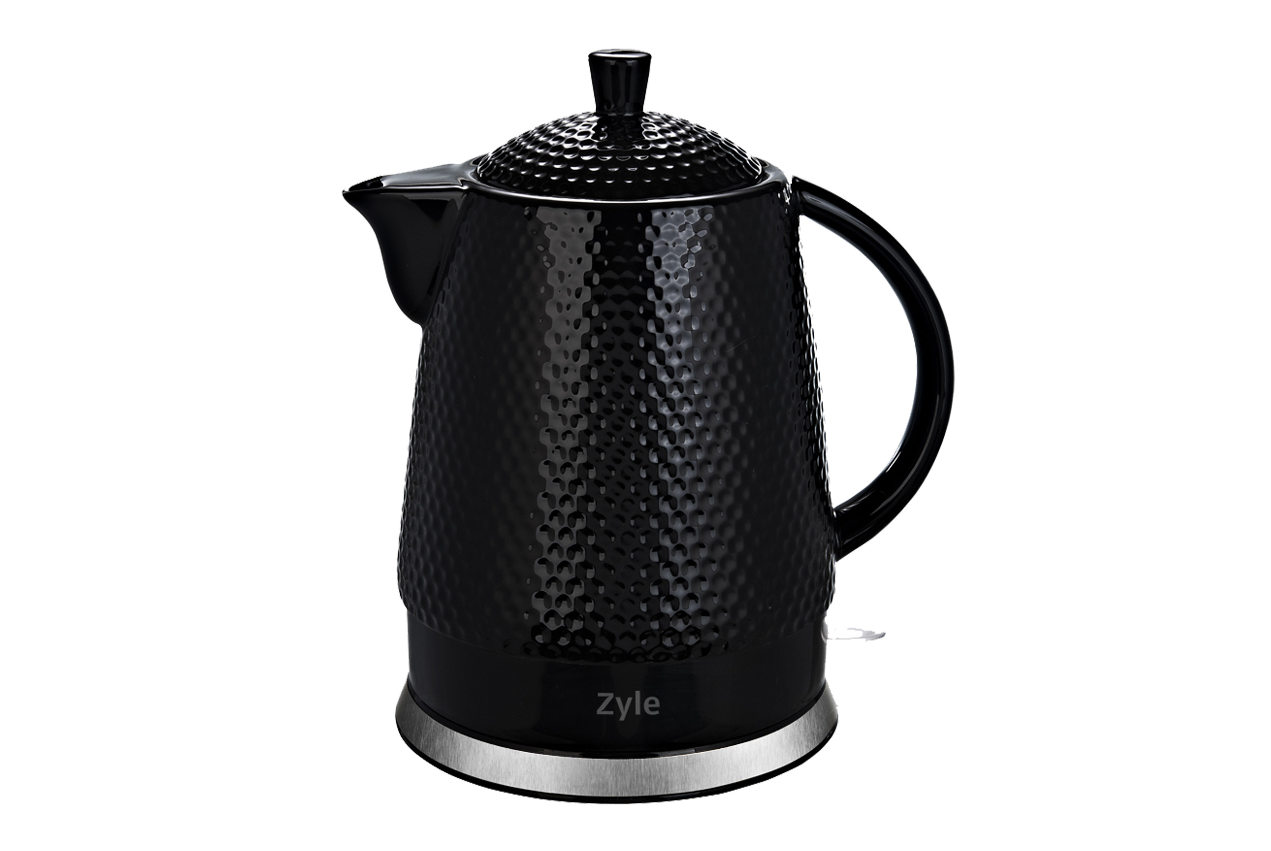virdulys-ZY19KWS ZYLE Keramikas Tējkanna ZY19KWS | 1,5 L, 1200 W, Balta/Sudraba, Bez Toksīniem - Image 1