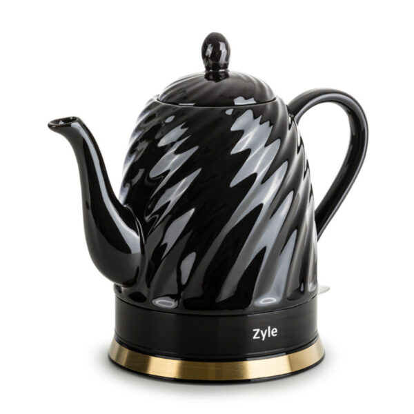 ZYLE Keramikas Tējkanna ZY20KWG | 1,5 L, 1200 W, Balta/Zelta, Bez Toksīniem