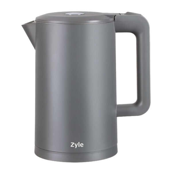 ZYLE Elektriskā tējkanna ZY282GK | 1,7 L, 1800 W, dubultsienas, viengabala nerūsējošais tērauds (pelēks)