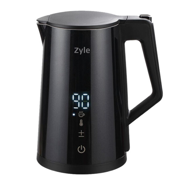 ZYLE Tējkanna ZY285BK (Melna) | 1,7 L, 2200 W, Regulējama Temperatūra (40-100°C), Dubultsienas