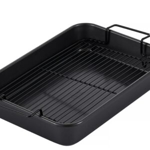 GIPFEL Kepimo forma su grotelėmis Maximus Black 52712 | 34,5x24 cm, Anglinis plienas