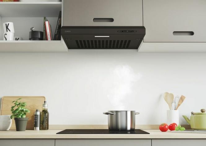 578510-3 Piekaramais tvaika nosūcējs Candy | 60 cm, melns - Image 1