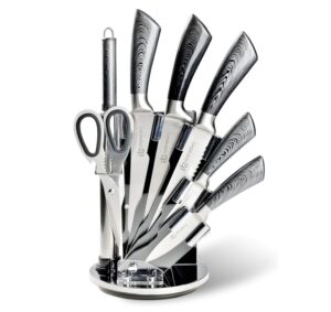 Peilių rinkinys EB-912, 8 dalys | Anglinis plienas, Besisukantis stovas