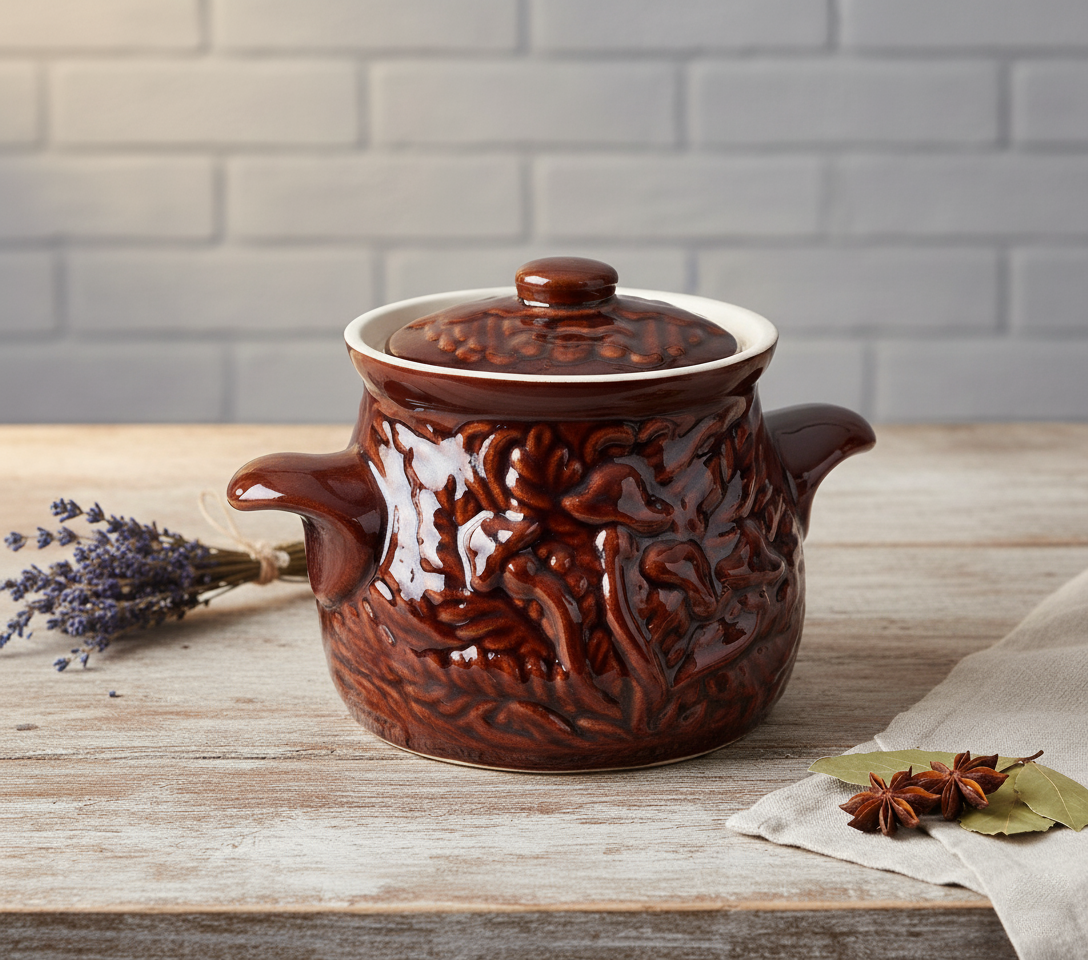 Gemini_Generated_Image_o0i105o0i105o0i1 Čenakinė (Puodas Troškinimui) 0,65 L | Keramika, Pieno Degimas, Glazūra