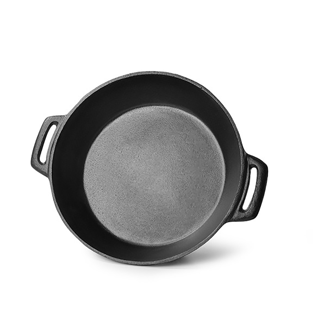 gili-ketaus-keptuve-trumpos-rankenos-30сm-fissman-4076 Fissman Gili čuguna panna | 30 cm / 3.2 L, Ar diviem rokturiem - Image 1