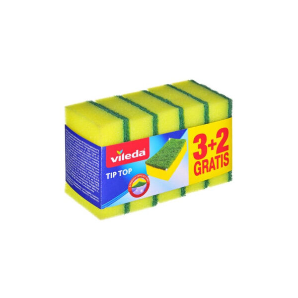 VILEDA Divslāņu Sūkļi 3+2 gab. | Ekonomisks 5 Sūkļu Iepakojums