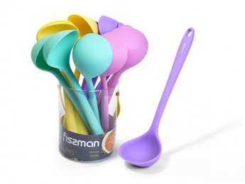 silikoninis-samtis-fissman-1318.4 Fissman Silikona zupa karote IRIS | 28 cm, Dažādu krāsu - Image 1