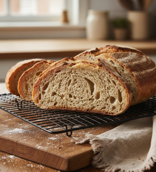 Garda mājas maize ar kraukšķīgu garoziņu uz restēm