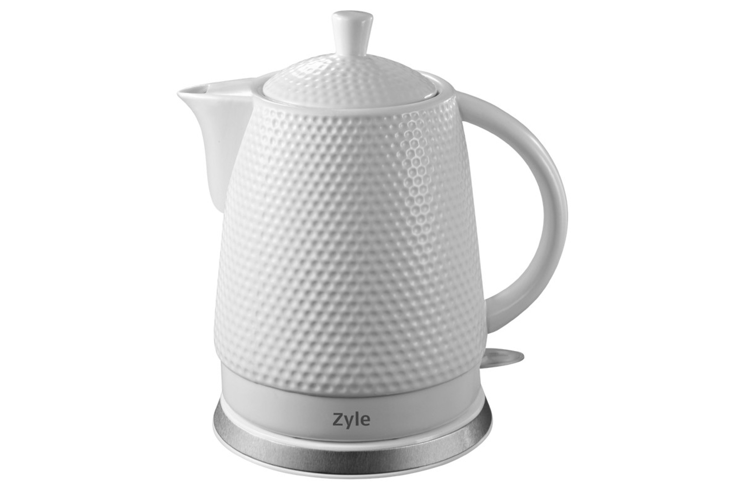 virdulys-ZY16KW ZYLE Keramikas tējkanna ZY16KW | 1,5 L, 1200 W, Balta, Bez toksīniem, Klusa darbība - Image 1