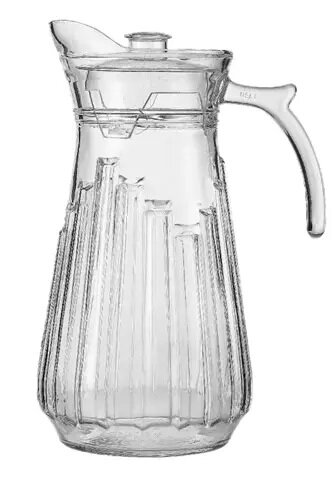 088e246d0bf52b0d37875b5285021cca-3032f_reference Stikla krūze ar plastmasas vāciņu un ornamentu, 1,8 l - Image 1