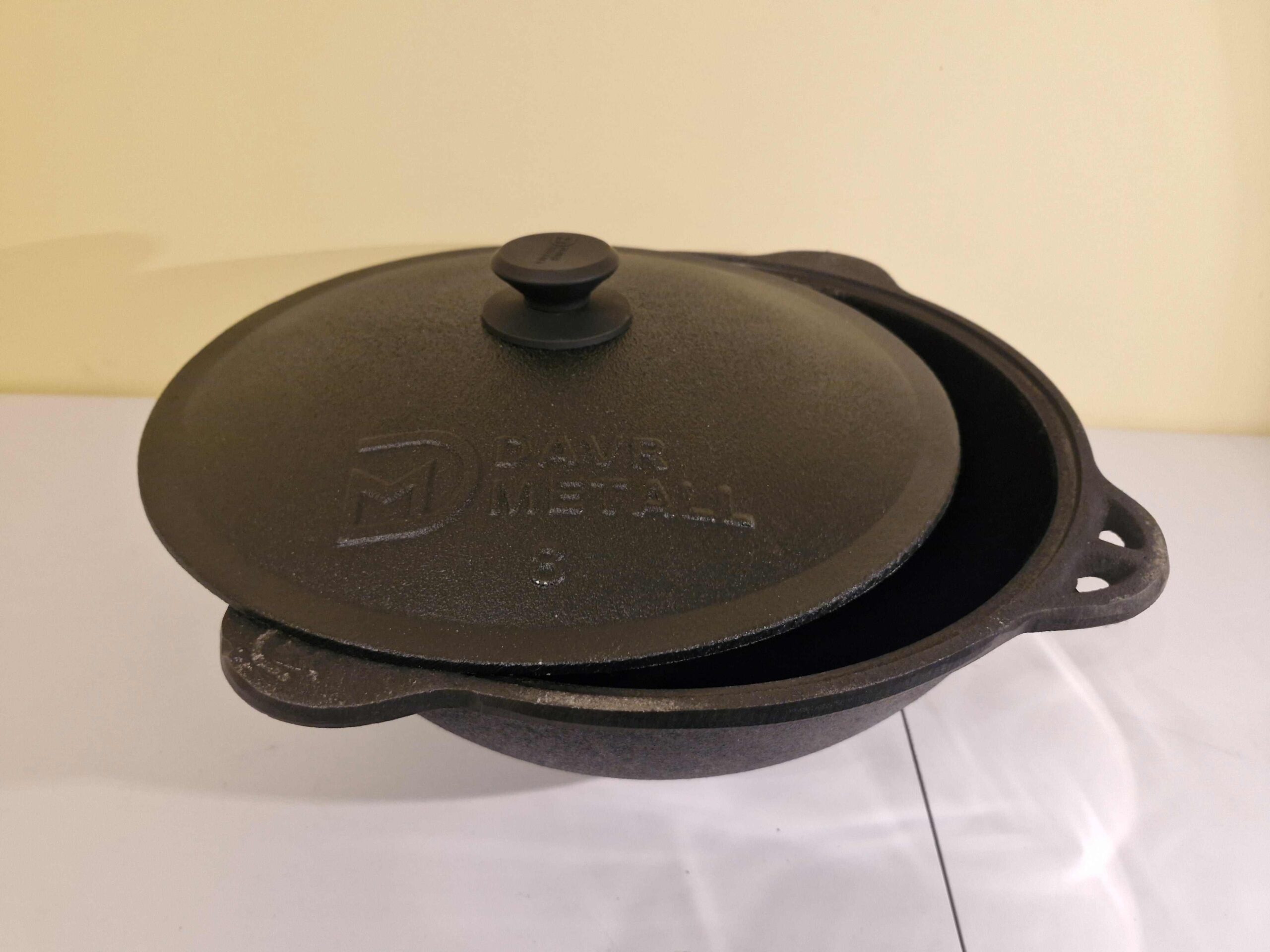 20251227_143429 Uzbeku čuguna kazans DARV METAL 8,0 L, Slīpēta iekšpuse, Plakans dibens - Image 1