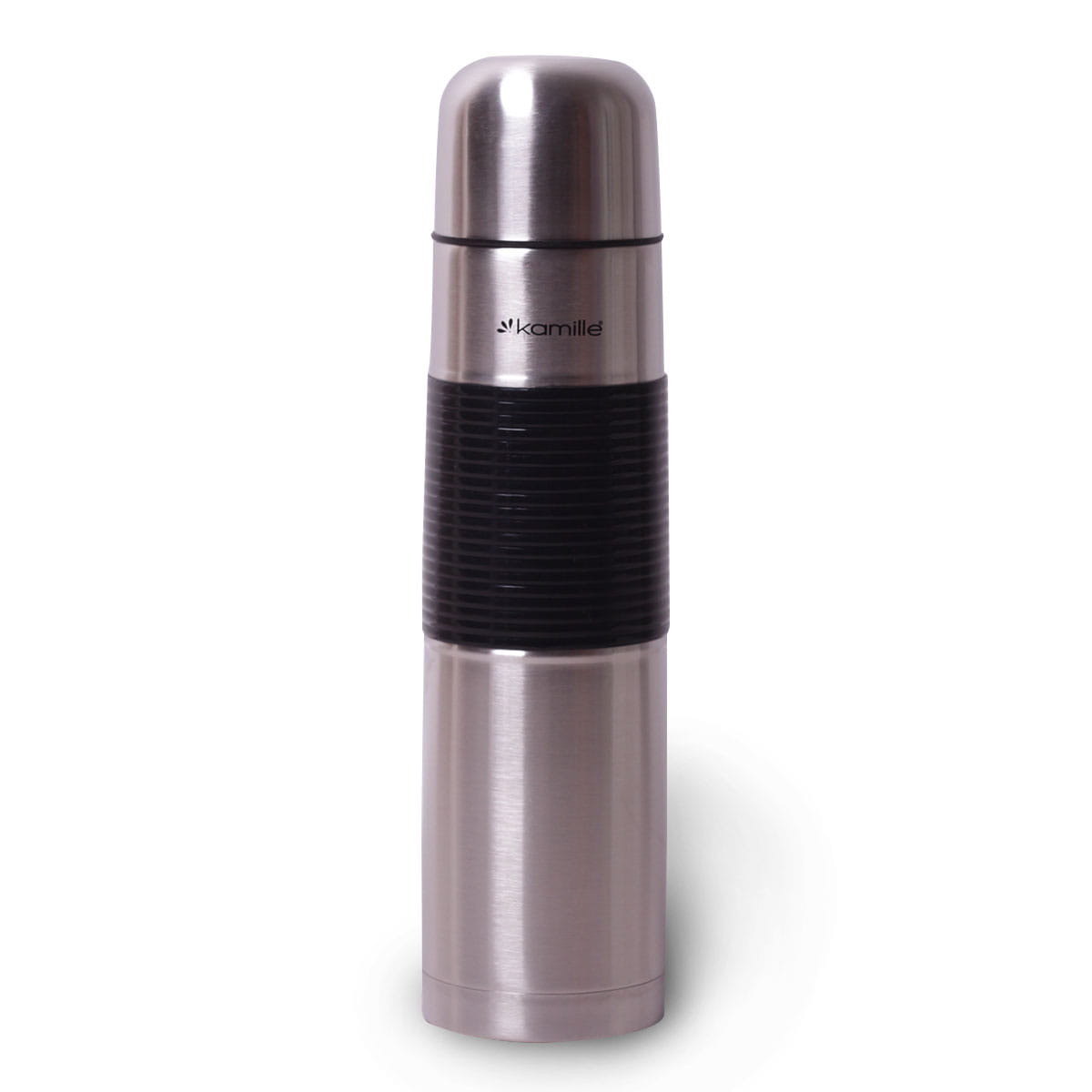 2203 Vakuuma nerūsējošā tērauda termoss ar krūzi „Kamille“, 1,0 l - Image 1