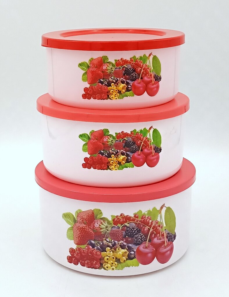 4cc0503dd638301045ff0b7a79a116d6-3c2e6_reference 3 apaļu pārtikas kastīšu komplekts (0,5 l, 0,7 l, 1 l) ar ogu dekoru - Image 1