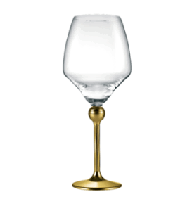 Raudonojo vyno taurės paauksuotomis kojelėmis, 6vnt Zepter LS-023-2-DG