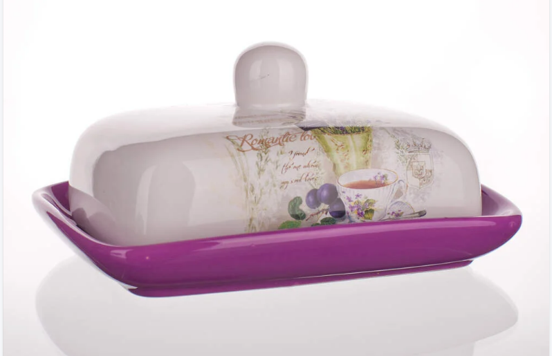 Screenshot_1-3 Klasisks keramikas sviesta trauks ar vāku, 18x12 cm - Image 1