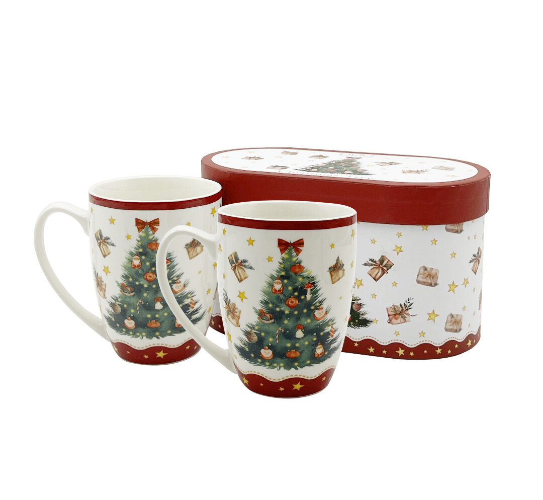 aa4d3f0ffc88e901b67f5ec23b955d0e-57822_reference Porcelāna krūžu komplekts „Christmas Tree“, 2 gab., 360 ml - Image 1