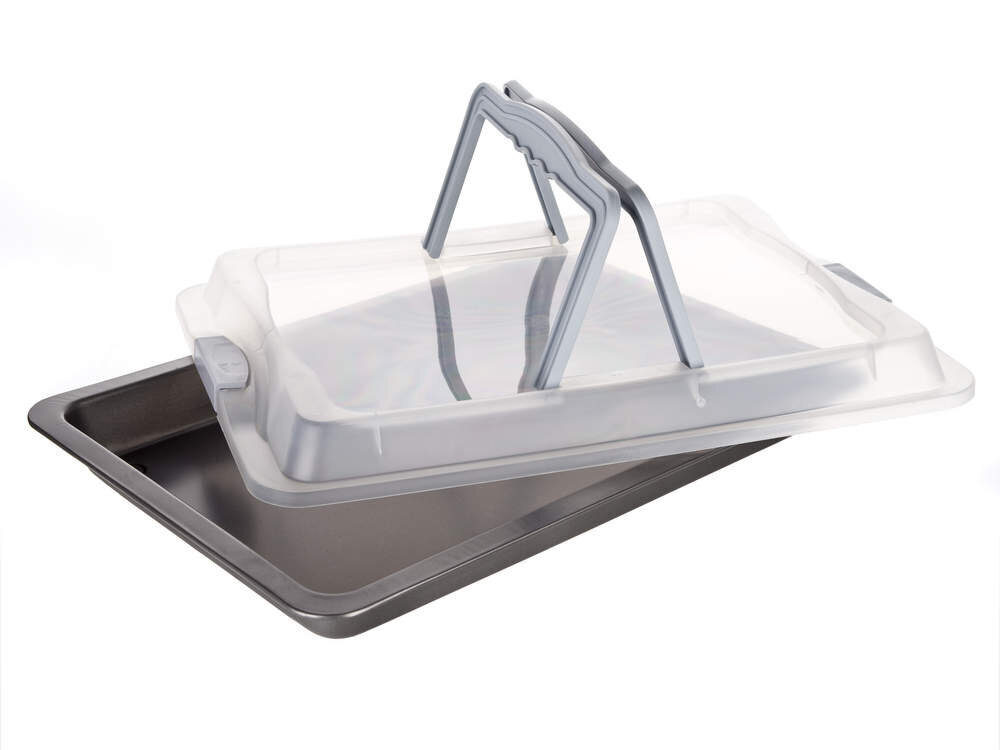 banqouet-tortine-su-dangciu-d7550_reference Cepšanas plāts ar vāku un rokturiem Banquet, 42x29 cm, transportēšanai - Image 1