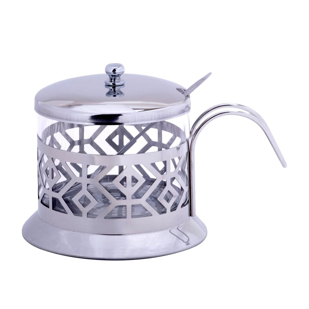 d5e7379d48d48fe8eba818cfe5030220-104ad_reference Cukura trauks ar vāku un karotīti "Kamille", 200 ml (Nerūsējošais tērauds / Stikls) - Image 1