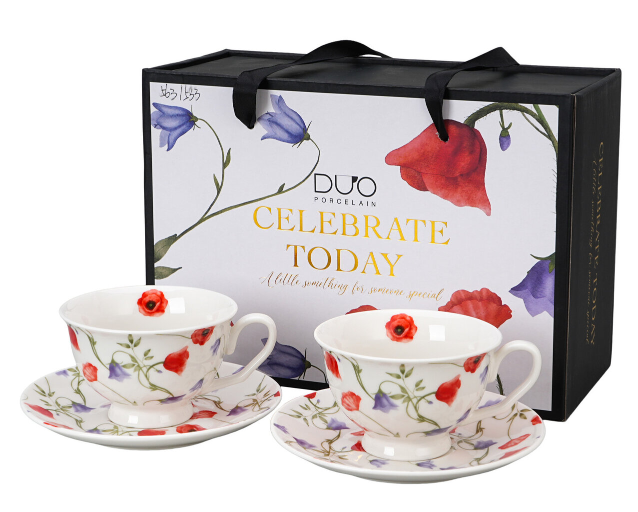 e2bffe731d50cb380791ae06c6788ba4-5b870_reference Porcelāna tasīšu un apakštasīšu komplekts „Angela“ (Royal Flowers), 2 pers., 250 ml - Image 1