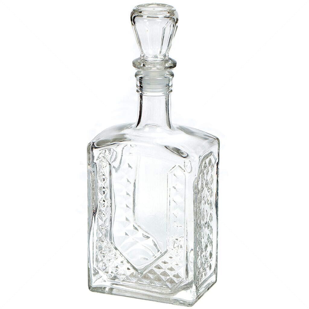 grafinas-500-ml-1558a_reference Stikla karafē dzērieniem ar korķi, taisnstūra, 500 ml - Image 1