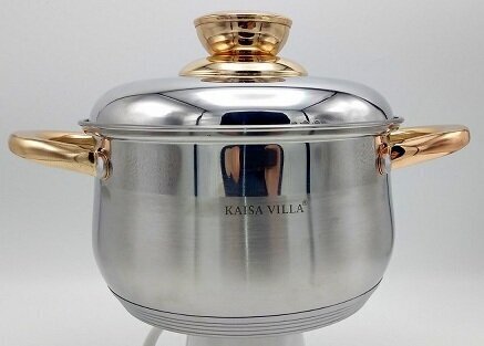 kaisa-villa-puodas-su-dangciu-21l_reference Nerūsējošā tērauda katls KAISA VILLA ar vāku, 2.1 l, Ø18 cm - Image 1