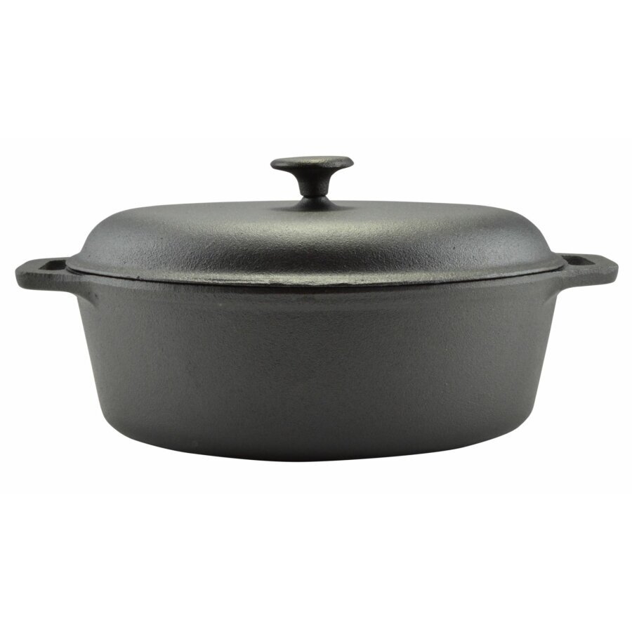 ketaus-troskintuvas-65l-6708c_reference Čuguna sautējamais katls / ovāls katls ar vāku, 6,5 l (41 cm) - Image 1