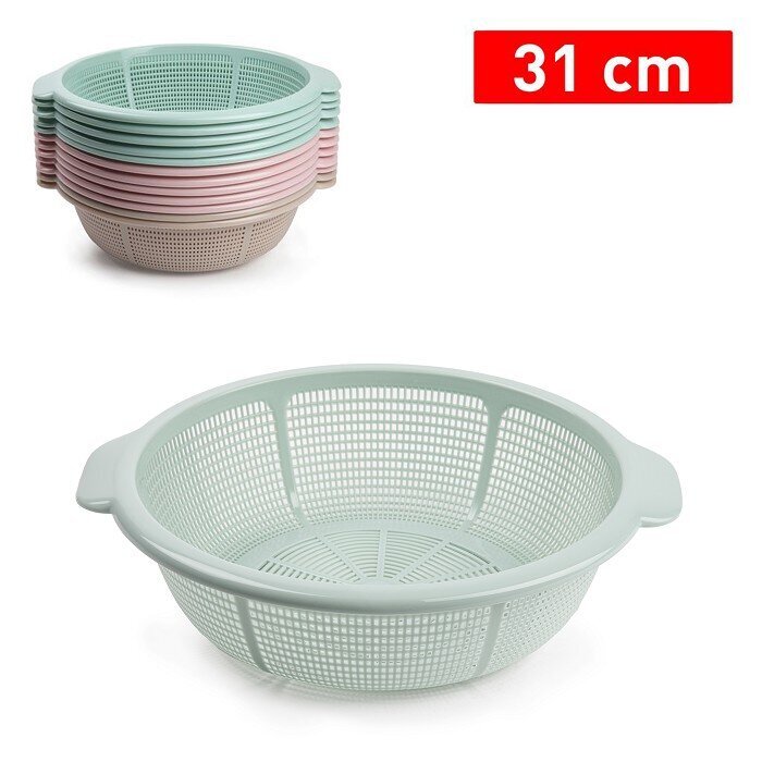 kostuvas-233c0_reference Plastmasas caurduris augļiem un dārzeņiem, 31 cm, MIX krāsas - Image 1