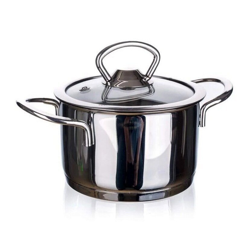 oms-puodas-su-dangciu-075l_reference Nerūsējošā tērauda katls OMS ar stikla vāku, 0.75 l, Ø12 cm - Image 1