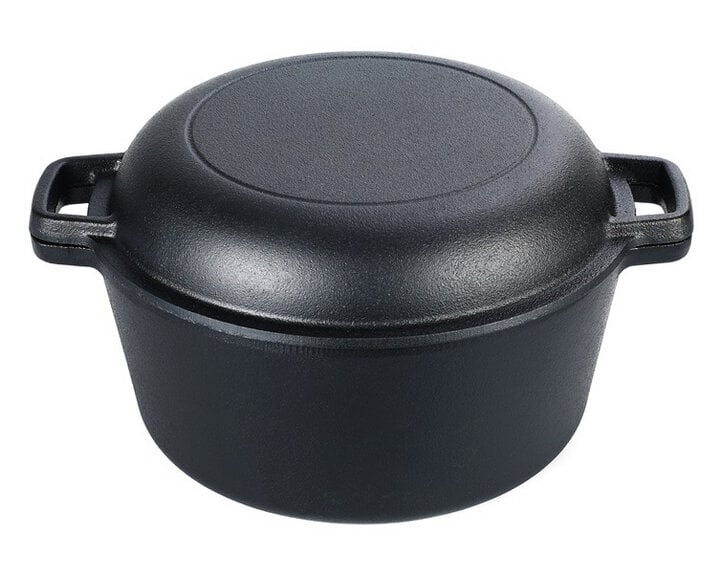 perfect-home-ketaus-keptuve-su-dangciu-5-879ae_reference Čuguna sautējamais katls ar pannu-vāku Perfect Home, 5 l, 26 cm - Image 1