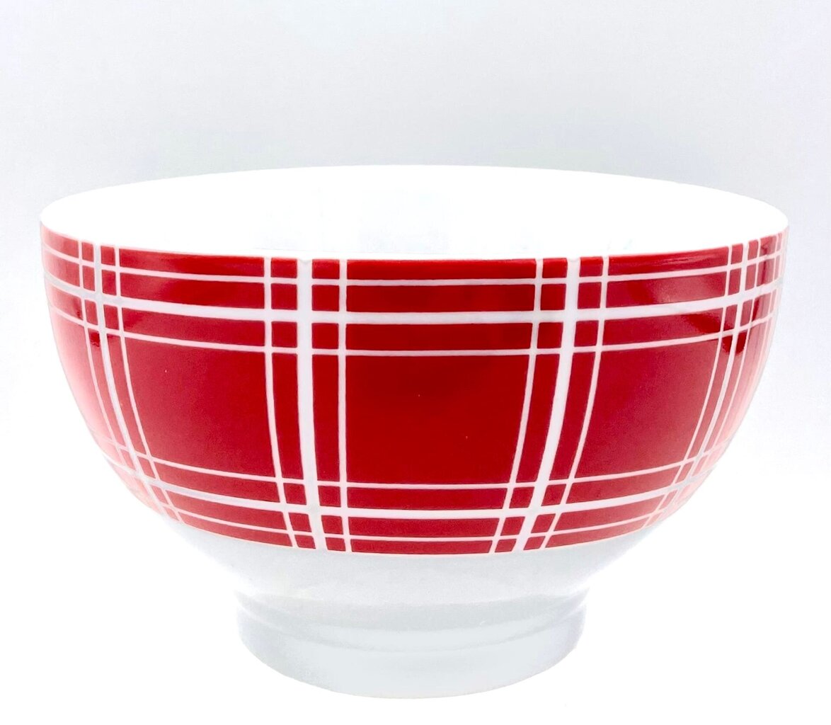 puodelis-porcelianas-c816a_reference Porcelāna bļoda (salātu trauks) Vetro-Plus, 14 cm, balta/sarkana - Image 1