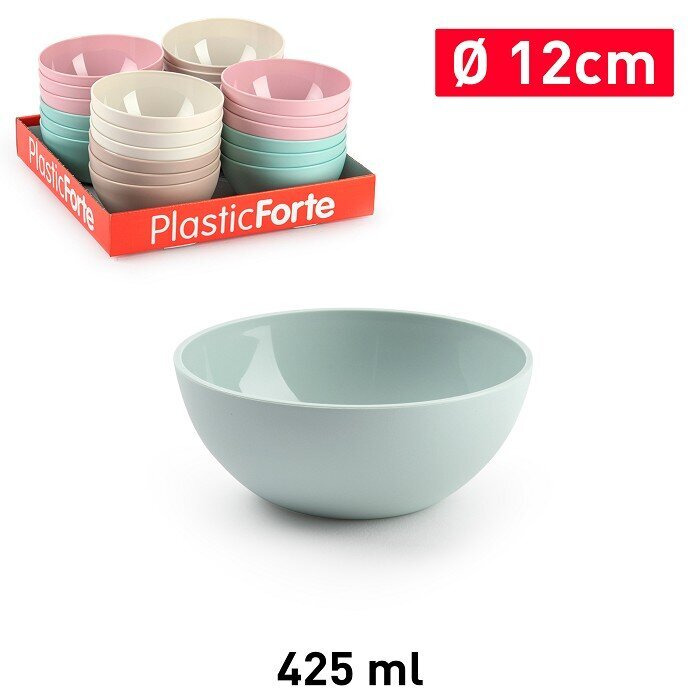salotine-425-ml-43ca8_reference Plastmasas bļodiņa / salātu trauks Plastic Forte, 425 ml, 12 cm (MIX) - Image 1