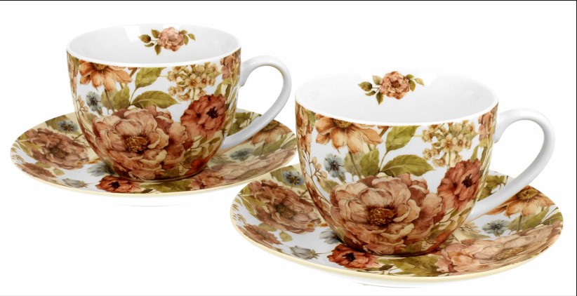 screenshot_1-14 Porcelāna krūzīšu un apakštasīšu komplekts "Pastel Flowers", 280 ml, 2 gab. (dāvanu kastē) - Image 1