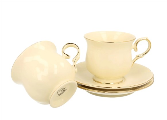 screenshot_1-19 Porcelāna krūzīšu un apakštasīšu komplekts "Duo Clark", 260 ml (2 pers., Ecru porcelāns) - Image 1