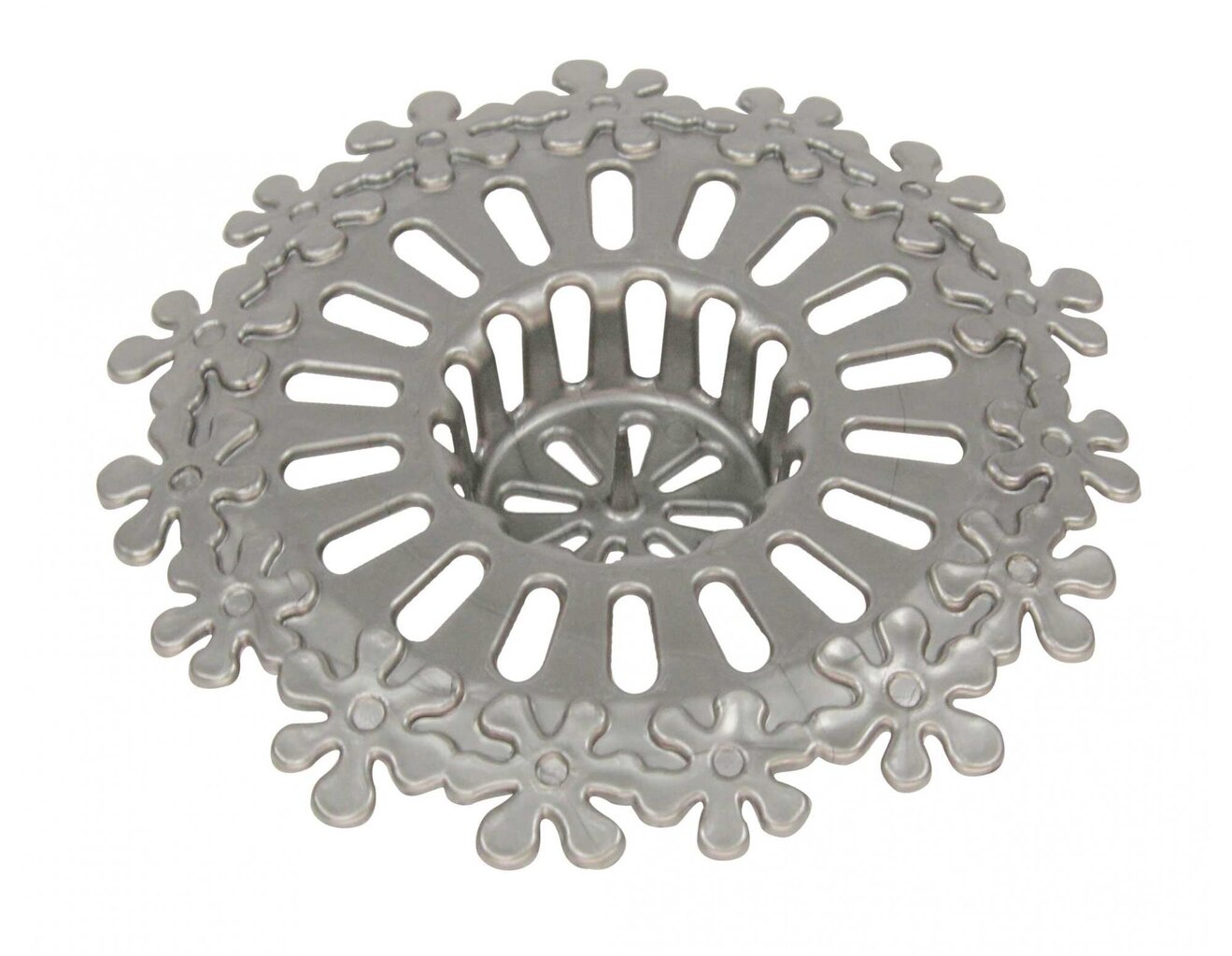 sieteliai-i-kriaukle_reference Plastmasas sietiņš izlietnei ZIEDS, Ø9.5 cm - Image 1