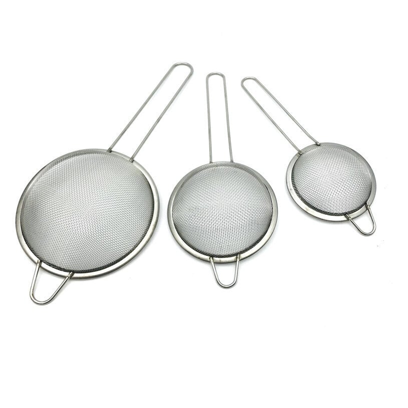 sieteliu-rinkinys-3-vnt_reference Metāla virtuves sietiņu komplekts, 3 gab. (7 cm, 8 cm, 10 cm) - Image 1