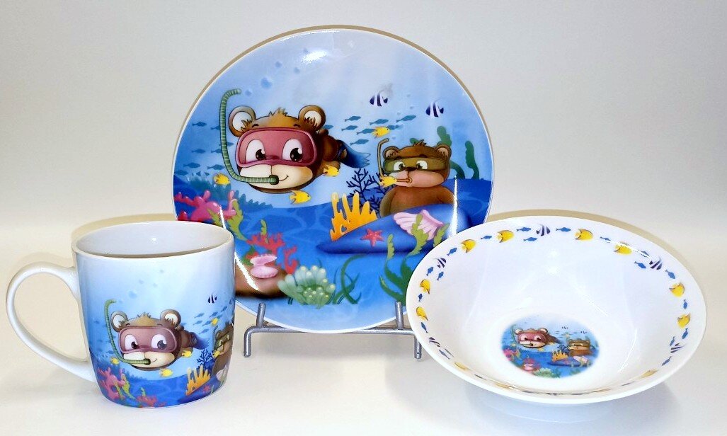 vaikisku-indu-rinkinys-3b411_reference Keramikas bērnu trauku komplekts TESORRI "Aitiņas", 3 daļas - Image 1