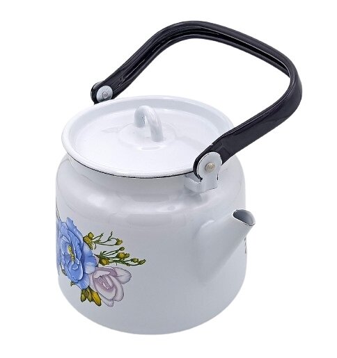 virdulys-35l-6ea3c_reference Emaljēta tējkanna "Idilia" ar ziedu rakstu, 3,5 l (piemērota indukcijai) - Image 1