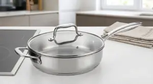 Plieninė Keptuvė su Dangčiu AETERNUM | 24x7 cm | Nerūdijantis Plienas