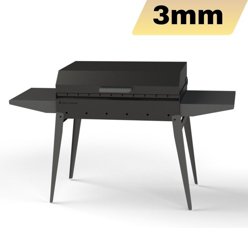 skladnoj-mangal-classic-600-s-2-polkami-i-kryshkoj Sulankstoma Kepsninė-Mangalas