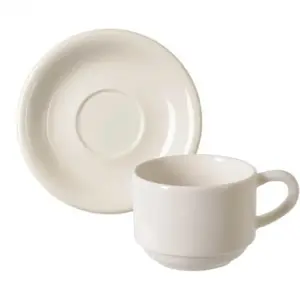 Puodelis su lėkštute Rinart Cream 176 ml